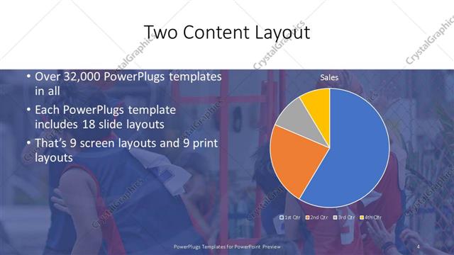 Two Content presentation slide layout