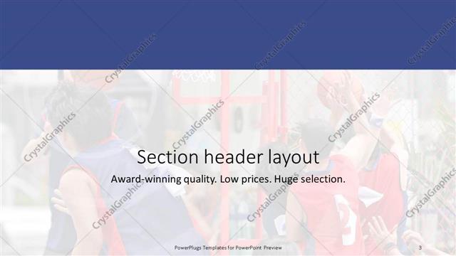 Section Header presentation slide layout