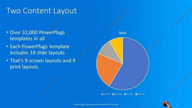 Two Content presentation slide layout