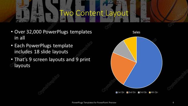 Two Content presentation slide layout