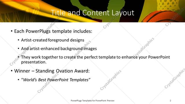 Title and Content presentation slide layout