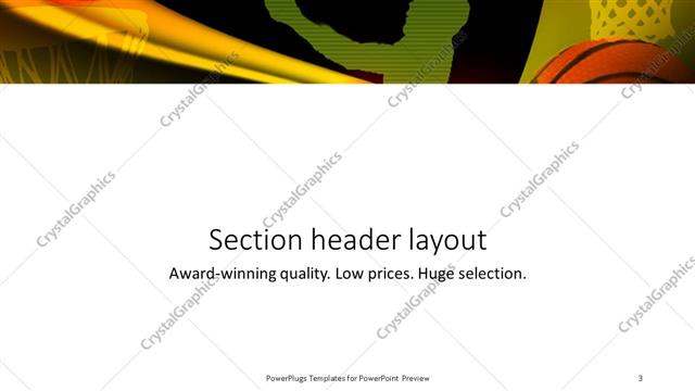 Section Header presentation slide layout