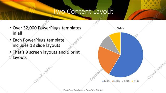 Two Content presentation slide layout