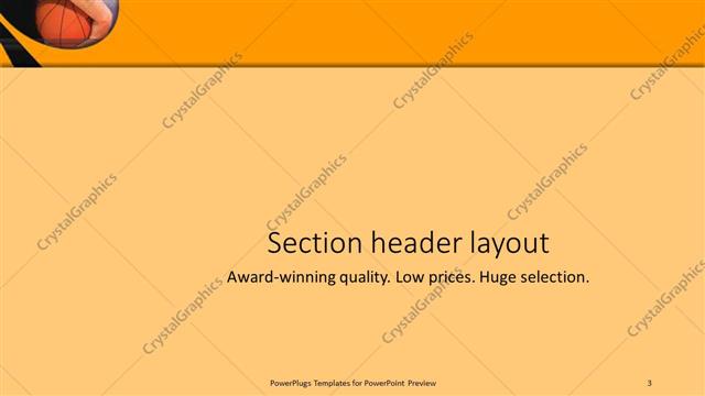 Section Header presentation slide layout