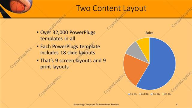 Two Content presentation slide layout