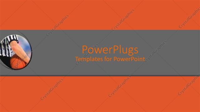  Presentation with sport - A basketball refree holding the ball