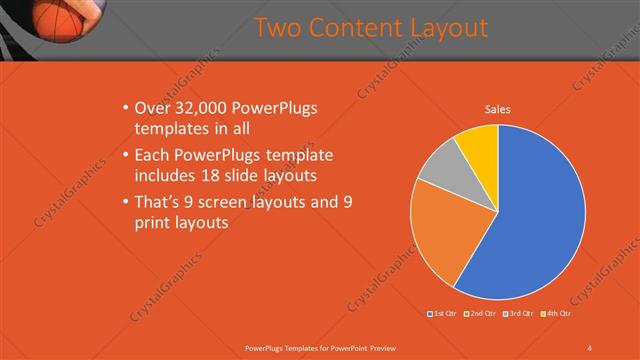 Two Content presentation slide layout