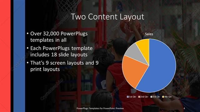 Two Content presentation slide layout