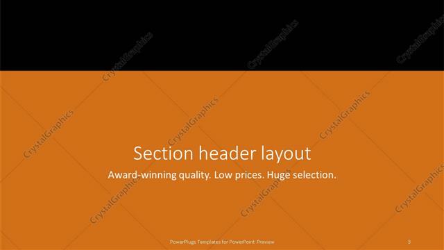 Section Header presentation slide layout