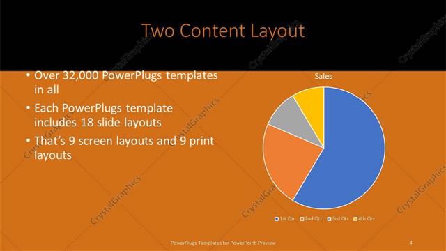 Two Content presentation slide layout