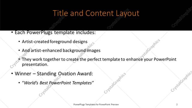 Title and Content presentation slide layout