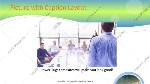 Picture with Caption presentation slide layout