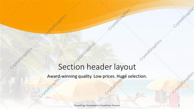 Section Header presentation slide layout
