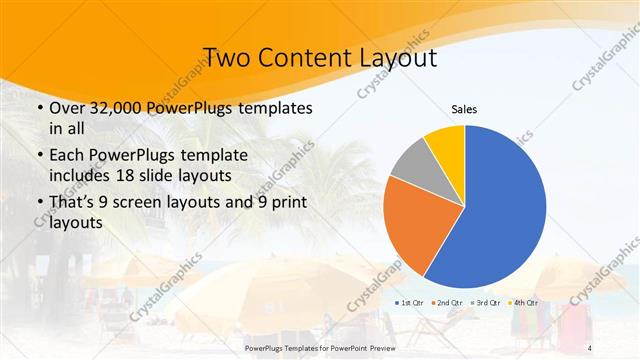 Two Content presentation slide layout