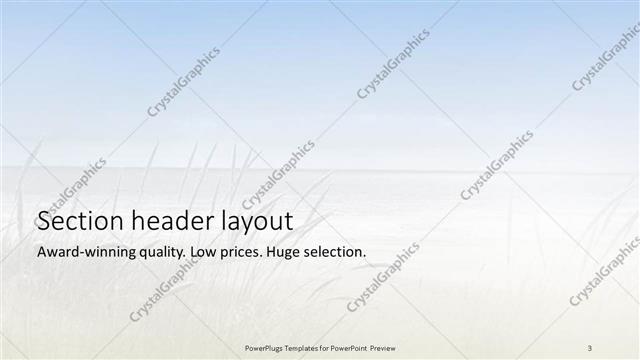 Section Header presentation slide layout