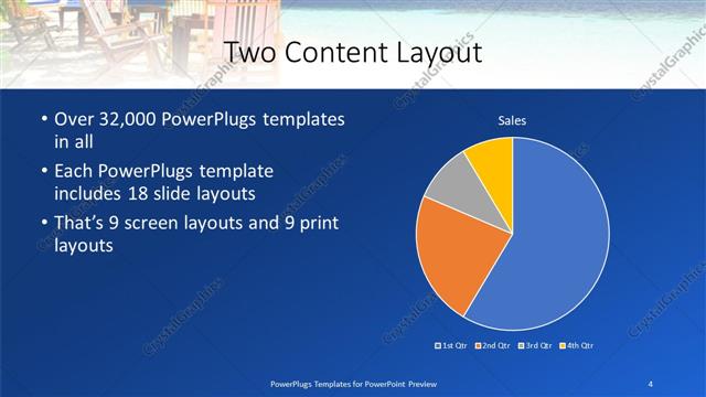 Two Content presentation slide layout