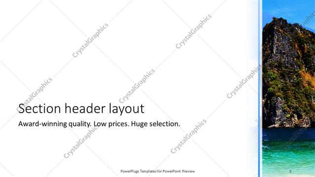 Section Header presentation slide layout