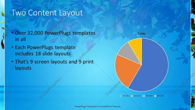 Two Content presentation slide layout
