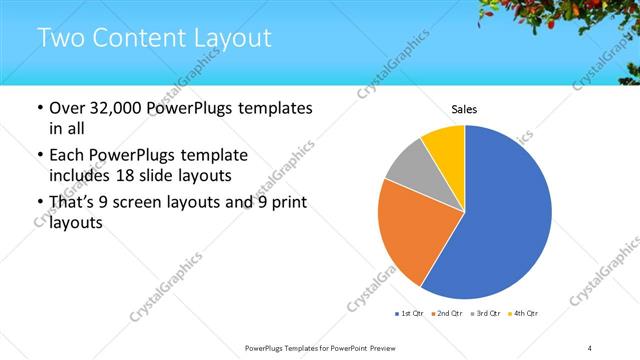 Two Content presentation slide layout
