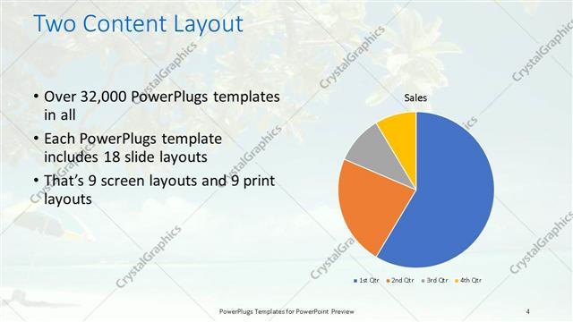 Two Content presentation slide layout