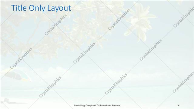 Title Only presentation slide layout