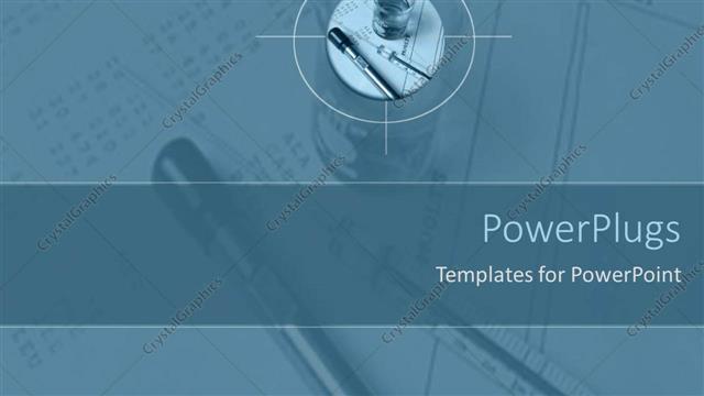  Presentation with needle - Beaker, thermometer, and needle in blue