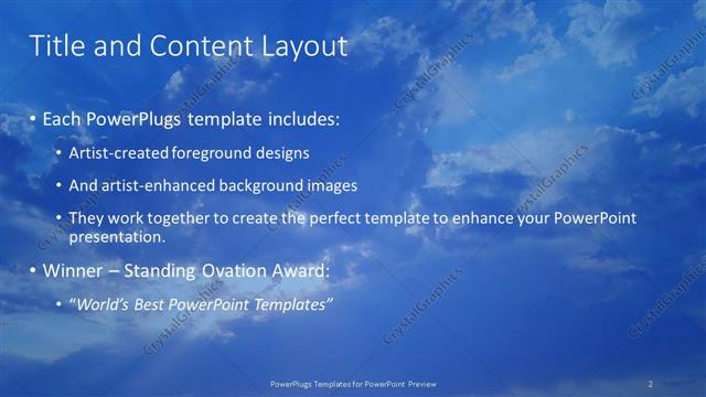 Title and Content presentation slide layout