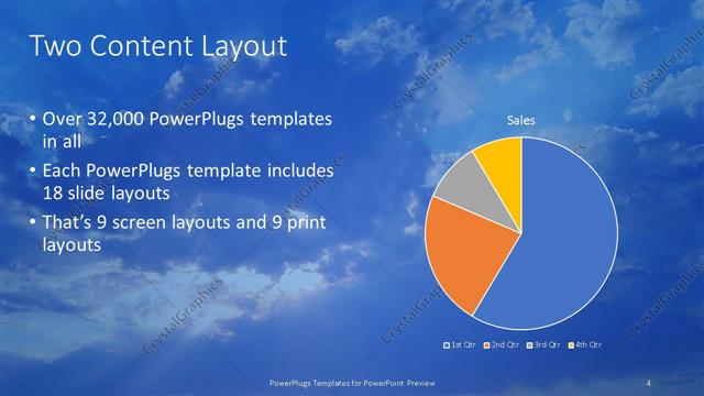 Two Content presentation slide layout