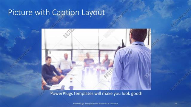 Picture with Caption presentation slide layout