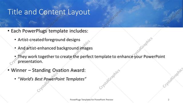 Title and Content presentation slide layout