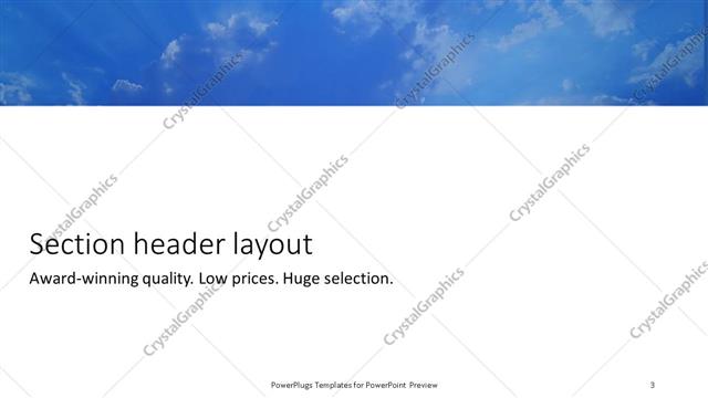 Section Header presentation slide layout