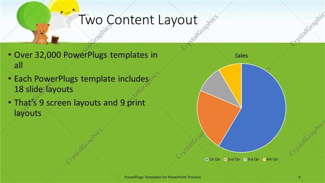 Two Content presentation slide layout