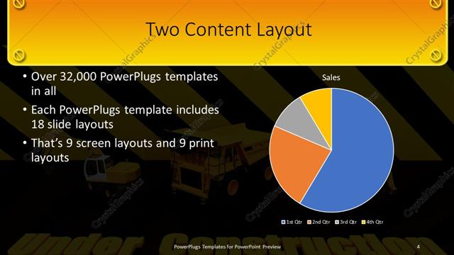 Two Content presentation slide layout