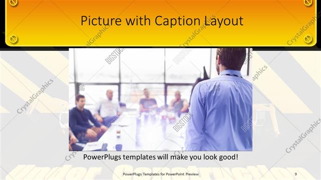 Picture with Caption presentation slide layout