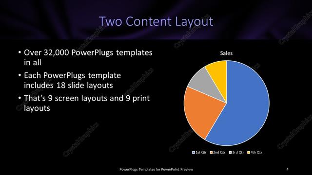 Two Content presentation slide layout