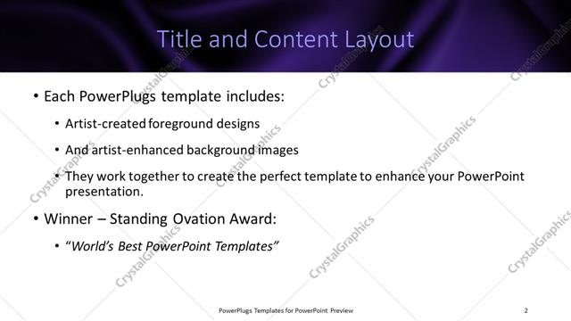 Title and Content presentation slide layout