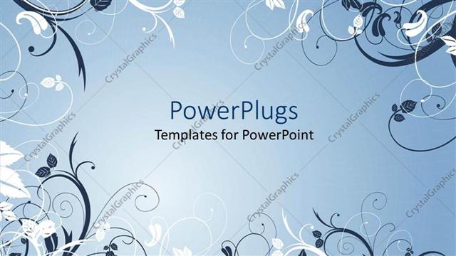  Presentation with blue design - Beautiful Abstract white and ash colored floral design on an ash colored background