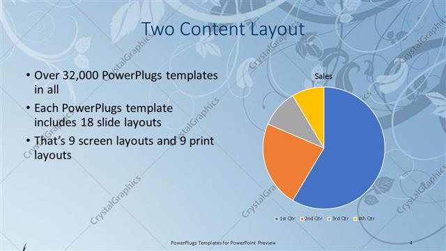 Two Content presentation slide layout