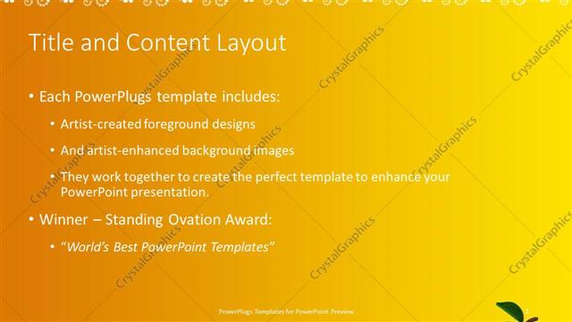 Title and Content presentation slide layout