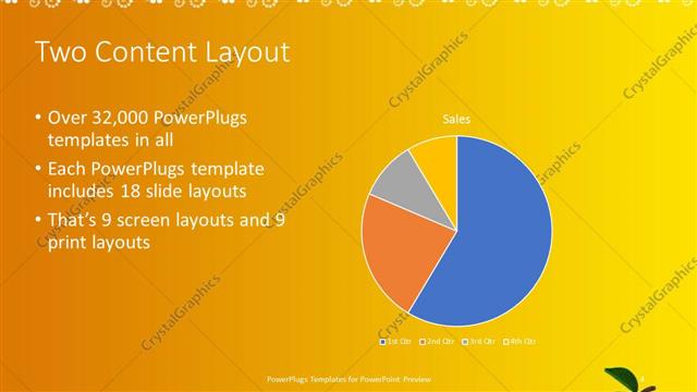 Two Content presentation slide layout