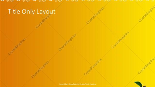 Title Only presentation slide layout