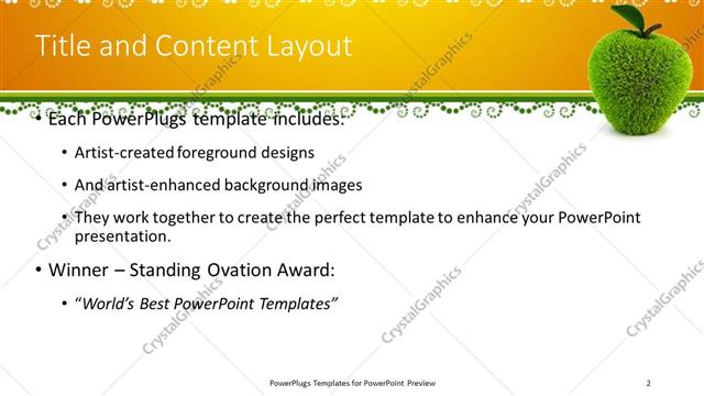 Title and Content presentation slide layout