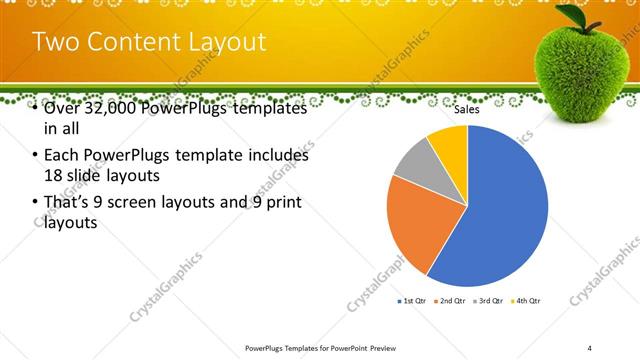Two Content presentation slide layout