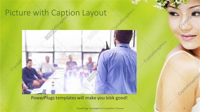 Picture with Caption presentation slide layout