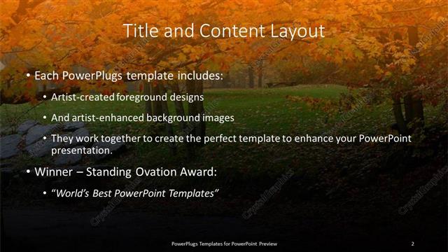 Title and Content presentation slide layout