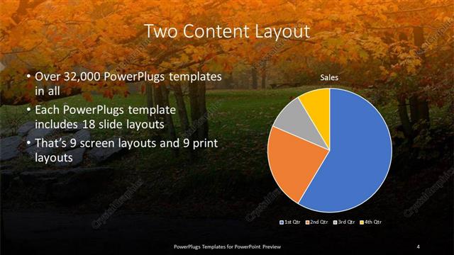 Two Content presentation slide layout