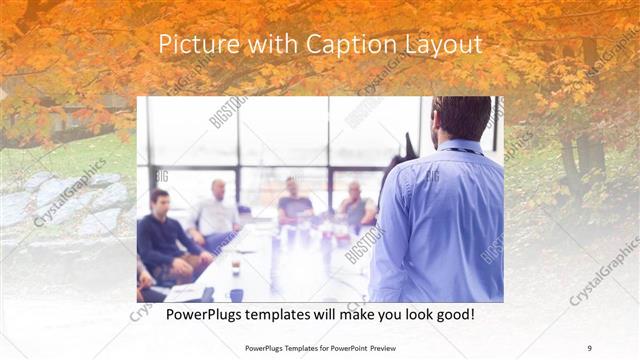 Picture with Caption presentation slide layout