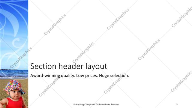 Section Header presentation slide layout