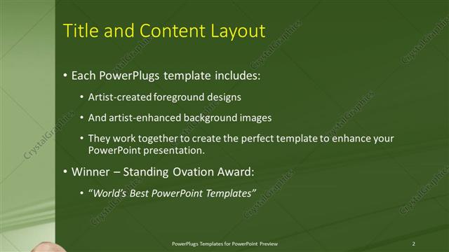 Title and Content presentation slide layout
