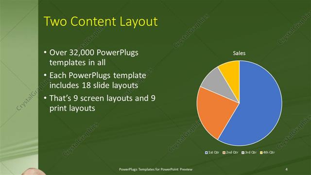 Two Content presentation slide layout